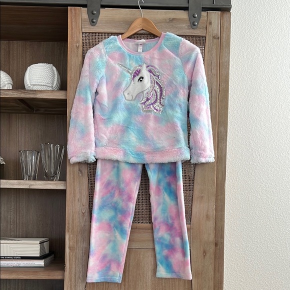 Dreamy Pink and Blue Unicorn Pajama Set - Picture 1 of 4